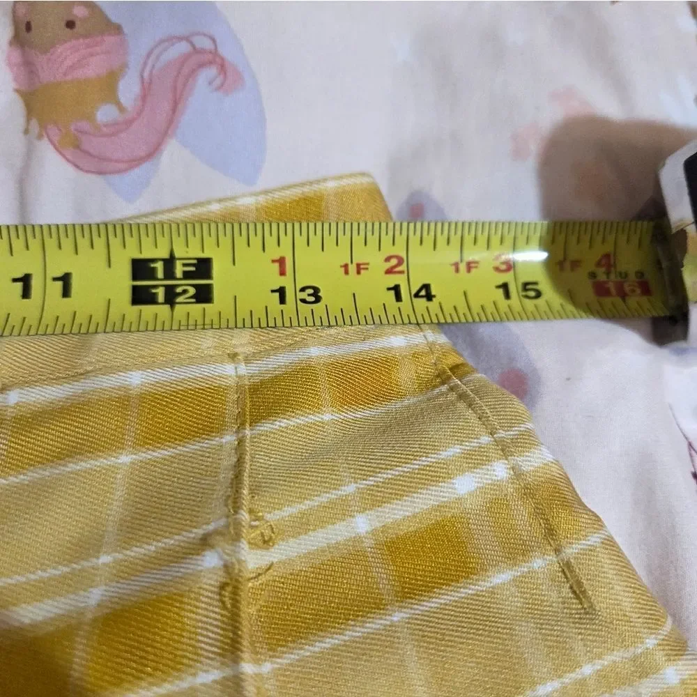 Yellow Plaid Juniors/ Women's Skirt